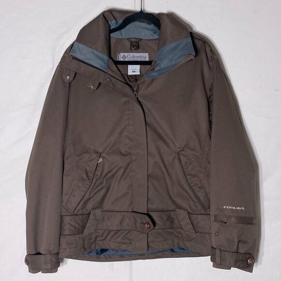 Columbia Brown Convert Ski Snowboard Waterproof Breathable Winter Snow Coat M - Picture 13 of 13